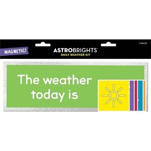 Astrobrights Weather Kit Kids OS Multi New 7 Piece Magnetic Daily Calendar 91998